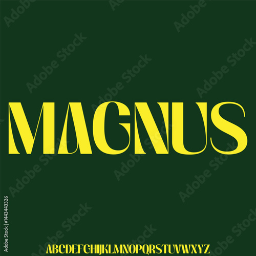 Elegant luxury curved typeface display font vector. Beautiful typography style illustration