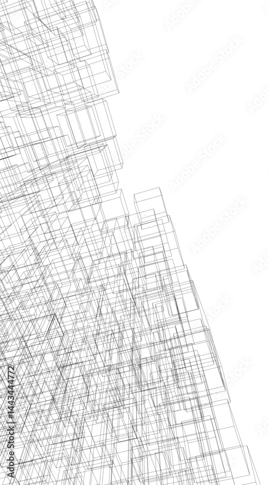 Fototapeta premium Architectural building 3d rendering