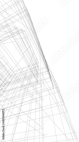 Architectural building 3d rendering