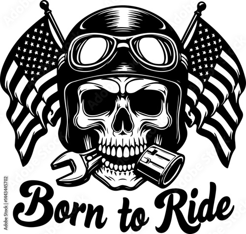 Born to Ride vector design