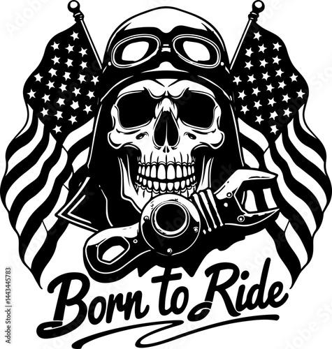Born to Ride vector design
