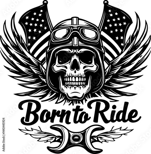 Born to Ride vector design