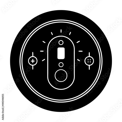 Smart Thermostat silhouette vector