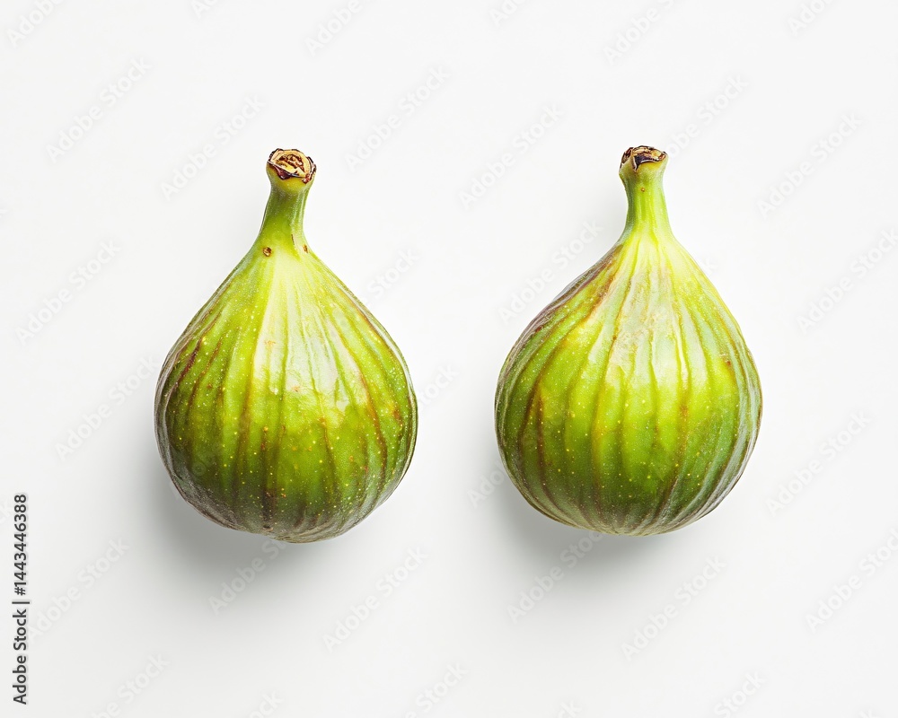 Obraz premium Harvesting green figs a culinary journey through fresh produce kitchen photography natural light close-up view flavor exploration