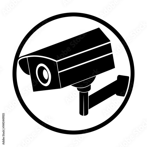 Security Camera silhouette vector