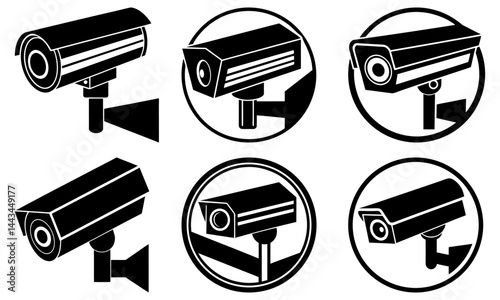 Security Camera silhouette vector