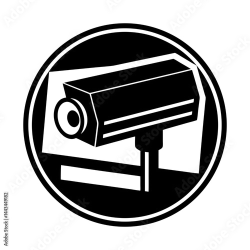 Security Camera silhouette vector