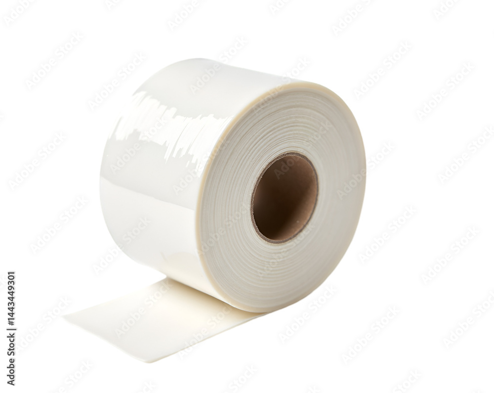 High-Resolution Image Showcasing a Pristine Roll of Interface Material with Smooth Texture and Clean Edges, Ideal for Industrial or Packaging Applications, Isolated