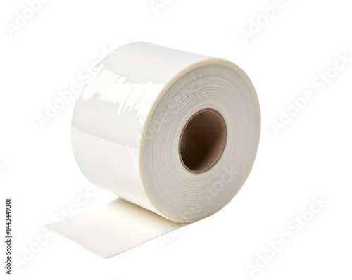 Obraz na płótnie High-Resolution Image Showcasing a Pristine Roll of Interface Material with Smooth Texture and Clean Edges, Ideal for Industrial or Packaging Applications, Isolated w salonie