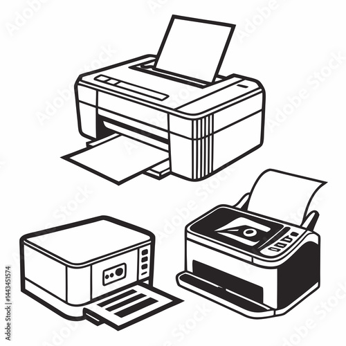 illustration of printer