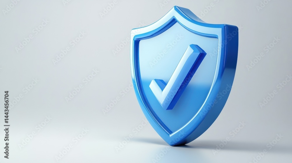 cartoon 3d Icon safety shield check mark perspective . Blue symbol security safety icon. Checkmark in minimalistic style. 3d vector illustration. white background cartoon 3d Icon safety shield check mark perspective . Blue symbol security safety icon. Checkmark in minimalistic style. 3d vector illustration. white background