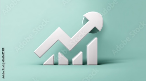 White chart showing growth