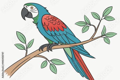 parrot on branch