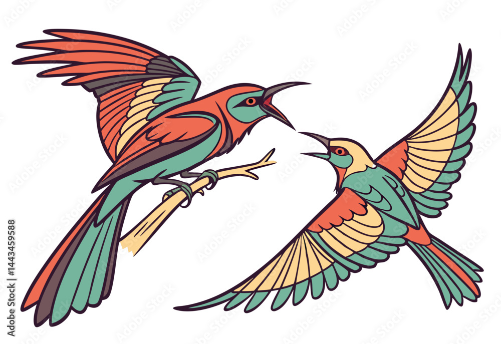 Obraz premium vector illustration of a bird