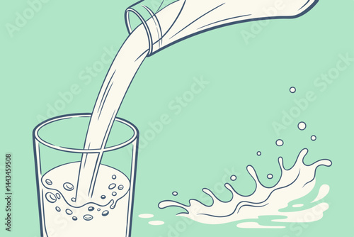 milk splash in glass