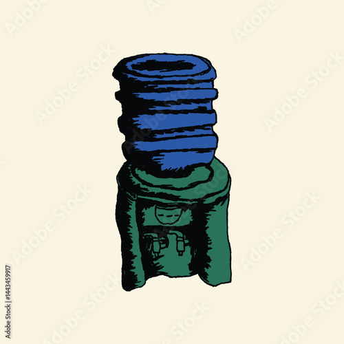 gallon dispenser abstract art illustration