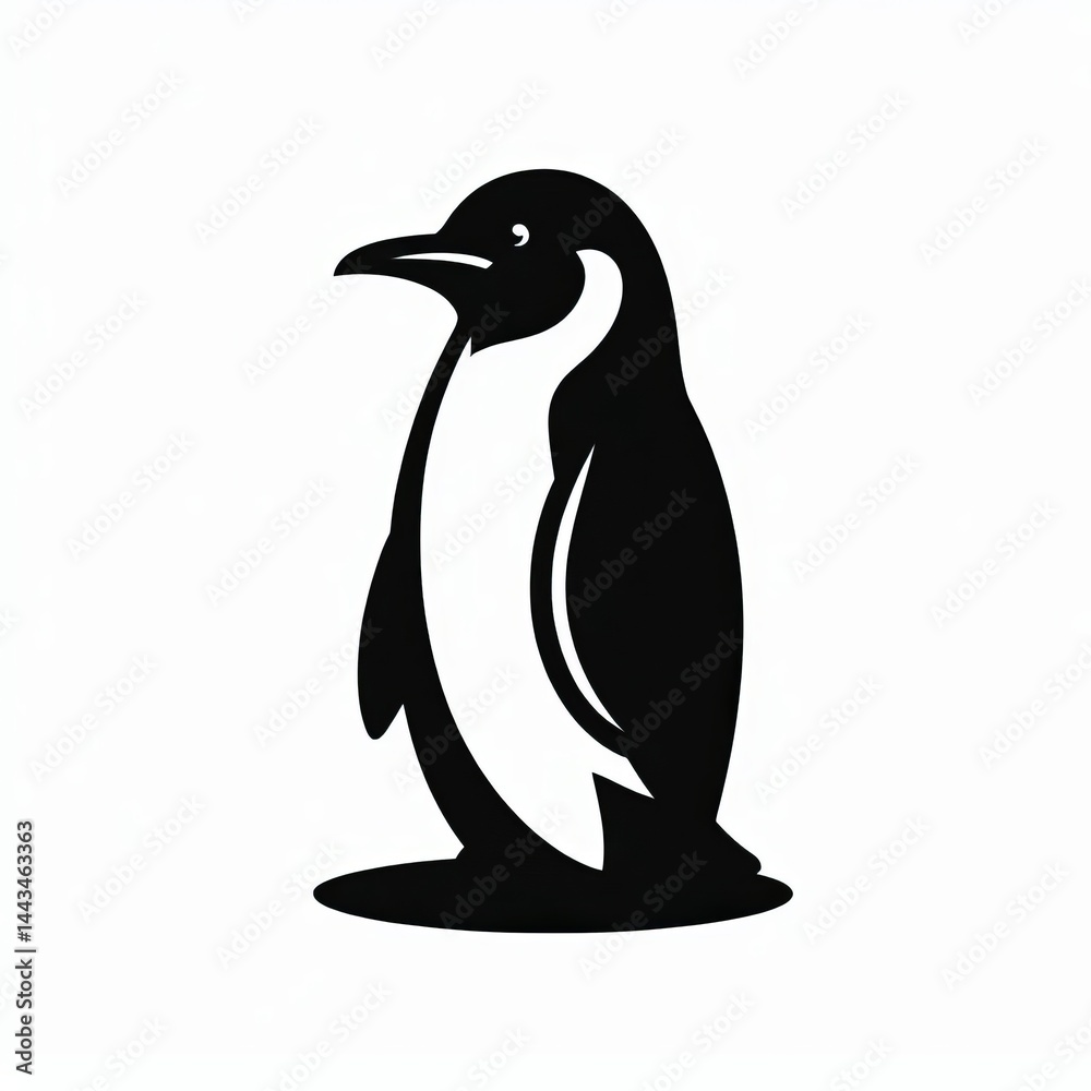 Fototapeta premium Penguin Silhouette Illustration