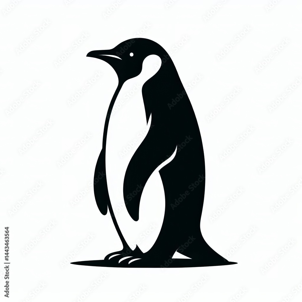 Fototapeta premium Penguin Silhouette Illustration