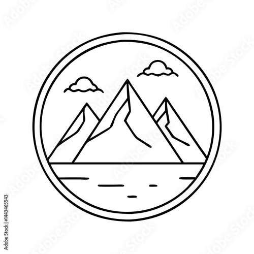 mountain peak logo icon, mountain peak logo vector illustration-simple illustration of mountain peak logo, perfect for mountain peak logo logos and icons