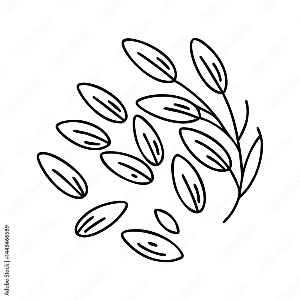 oats icon, oats vector illustration-simple illustration of oats, perfect for oats logos and icons oats icon, oats vector illustration-simple illustration of oats, perfect for oats logos and icons
