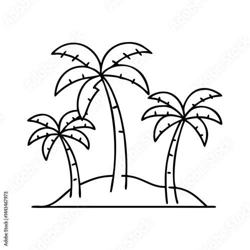 palm trees icon, palm trees vector illustration-simple illustration of palm trees, perfect for palm trees logos and icons