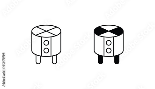 Capacitor icon design with white background stock illustration