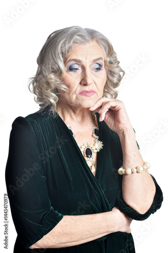 Obraz na płótnie gorgeous mature woman posing w salonie