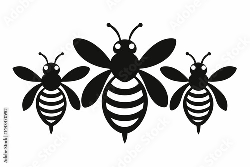 set of cartoon insects