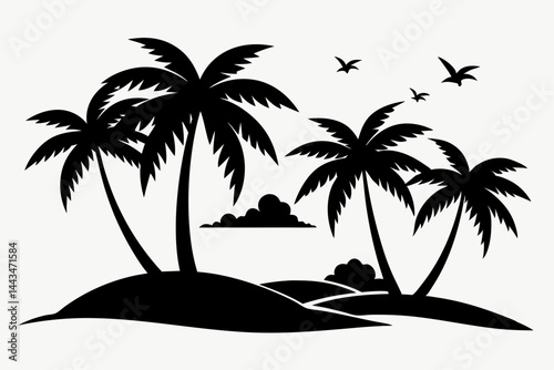 palm trees on the beach