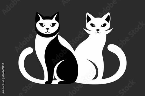 black and white cat