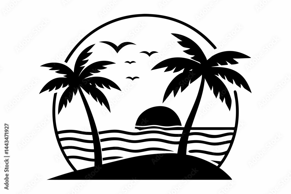 palm trees silhouette palm trees silhouette