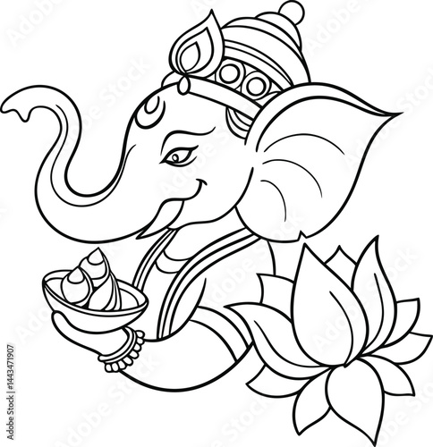 God ganesha with a big smile