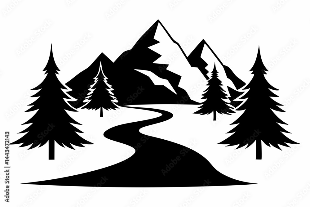 Obraz premium winter forest landscape