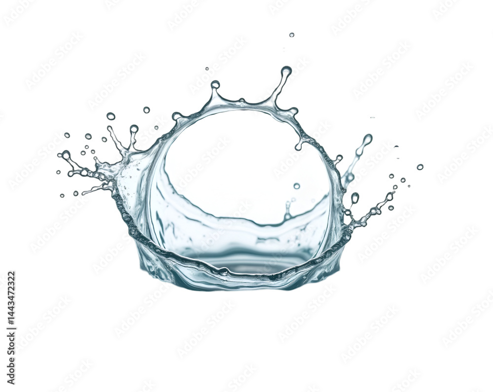 Photorealistic Circular Water Splash Against a Plain Backdrop, Capturing the Moment of Impact and Dynamic Movement in High Detail and Clarity Photorealistic Circular Water Splash Against a Plain Backdrop, Capturing the Moment of Impact and Dynamic Movement in High Detail and Clarity