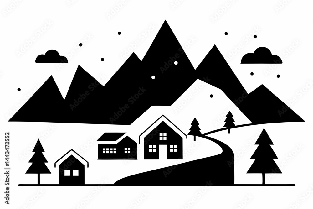 Fototapeta premium house in the mountains