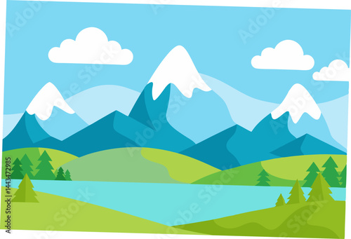 landscape with mountains