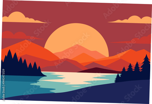 sunset over the sea