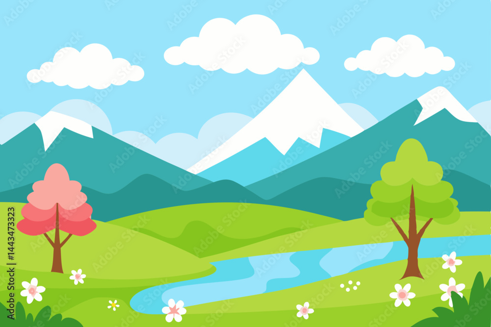 Fototapeta premium mountain landscape with trees
