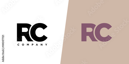 Letter R and C, RC logo design template. Minimal monogram initial based logotype.