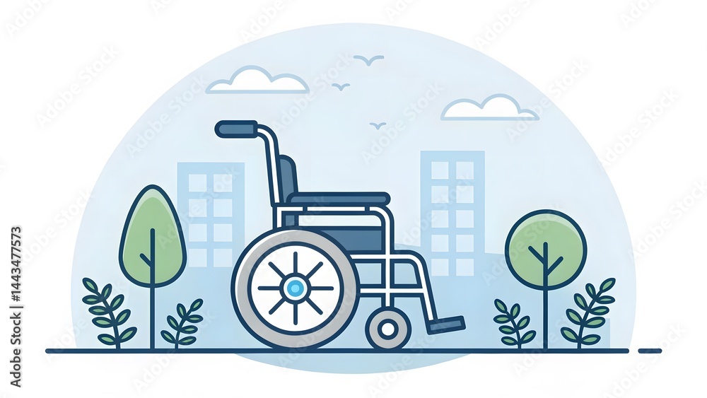 Wheelchair in City Park