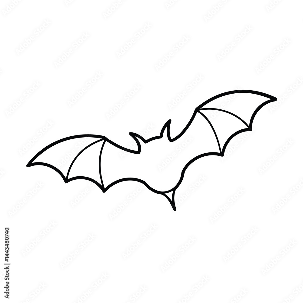 Fototapeta premium Von Flederm Usen Vector Minimalistic Bat in Motion