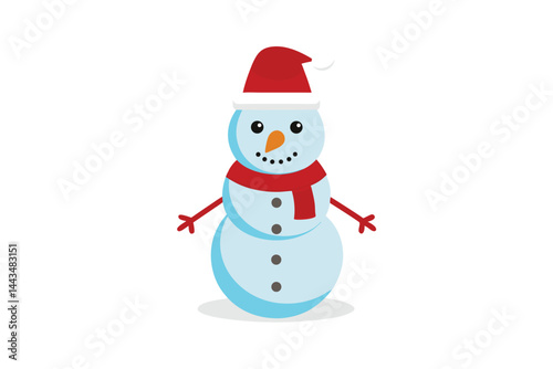 snowman on a white background