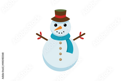 snowman on a white background