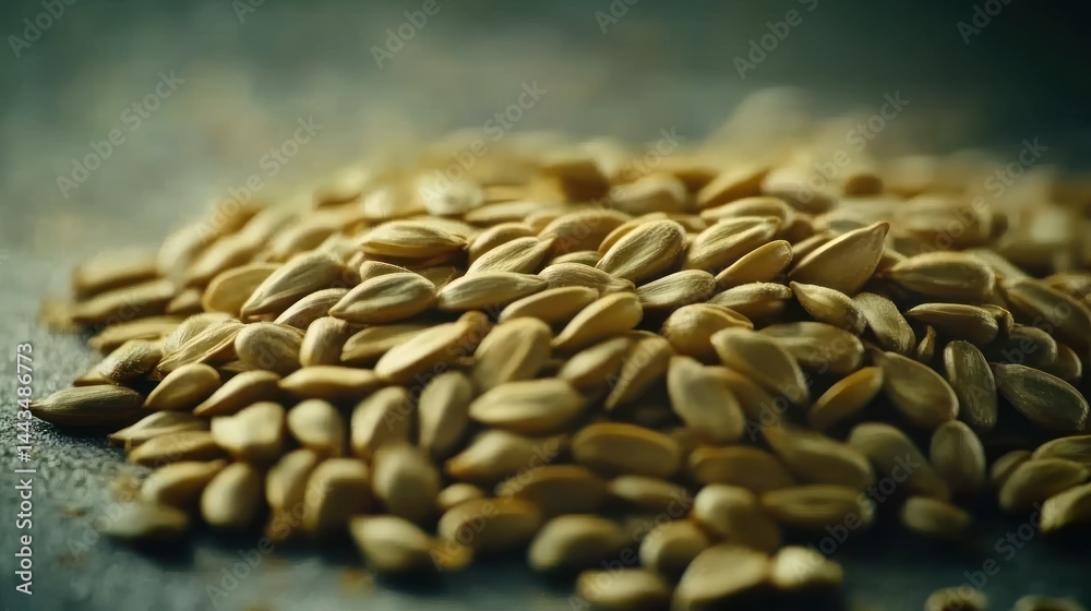Obraz premium Macro Photography of a Pile of Sunflower Seeds