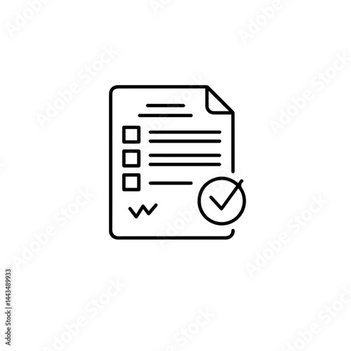 Medical document checklist with verification mark  