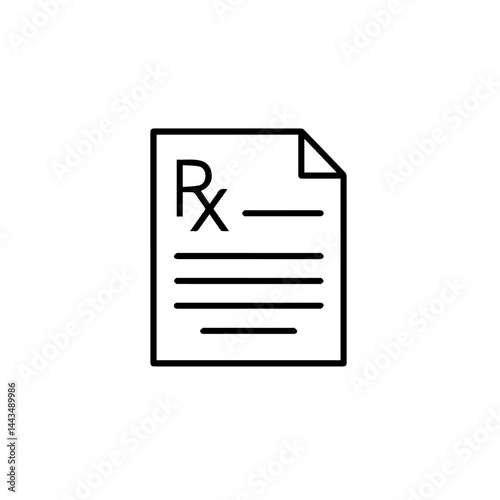 Prescription document on a white background for health blogs, medical websites, educational materials, pharmacy designs, and health awareness campaigns