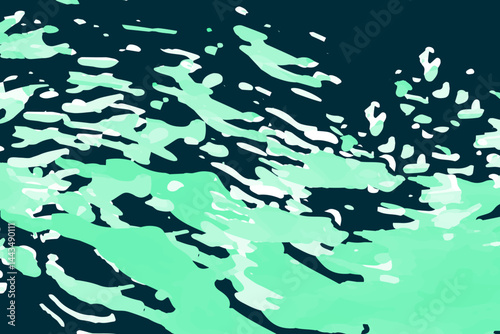 Green depth: watercolor layer, abstract spots and background play. Abstract vector background for projects