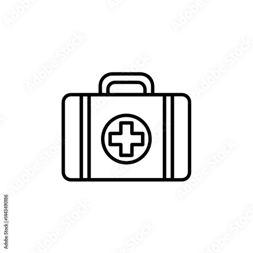 First aid kit icon on a clean background for health blogs, websites, emergency awareness campaigns, educational posts, and safety presentations