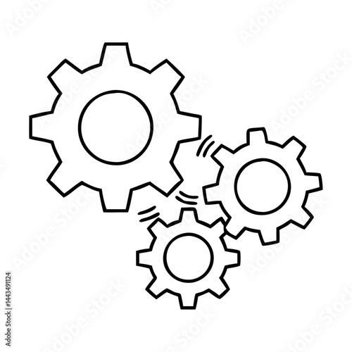 settings gears cogs icon, settings gears cogs vector illustration-simple illustration of settings gears cogs, perfect for settings gears cogs logos and icons