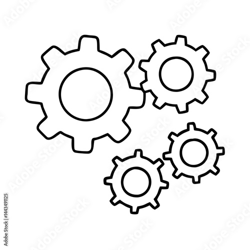 settings gears cogs icon, settings gears cogs vector illustration-simple illustration of settings gears cogs, perfect for settings gears cogs logos and icons